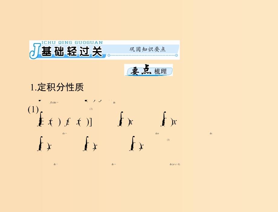 2019版高考数学一轮复习 第二章 函数、导数及其应用 第18讲 定积分及其应用举例配套课件 理.ppt_第3页