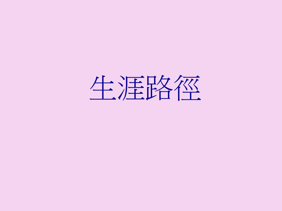 生涯路径ppt课件_第1页