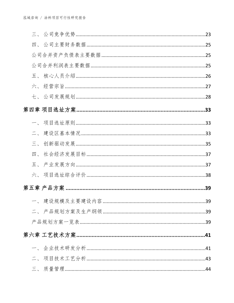 涂料项目可行性研究报告_范文模板_第3页