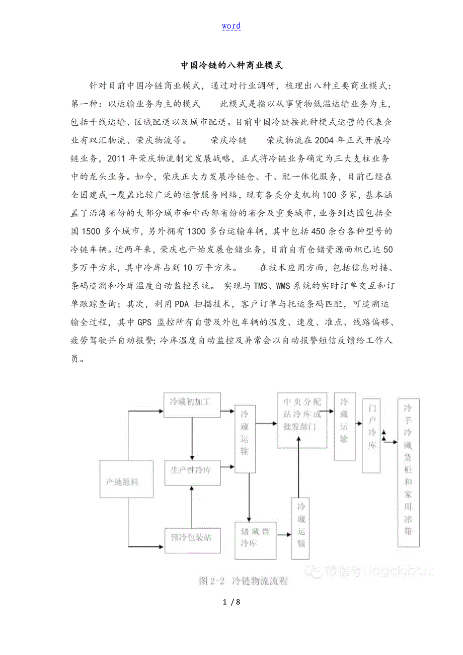 中国冷链地八种商业模式_第1页