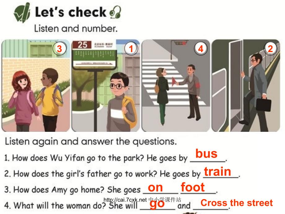 人教PEP版英语六上Unit 2Ways to go to schoolpart C story timeppt课件_第4页