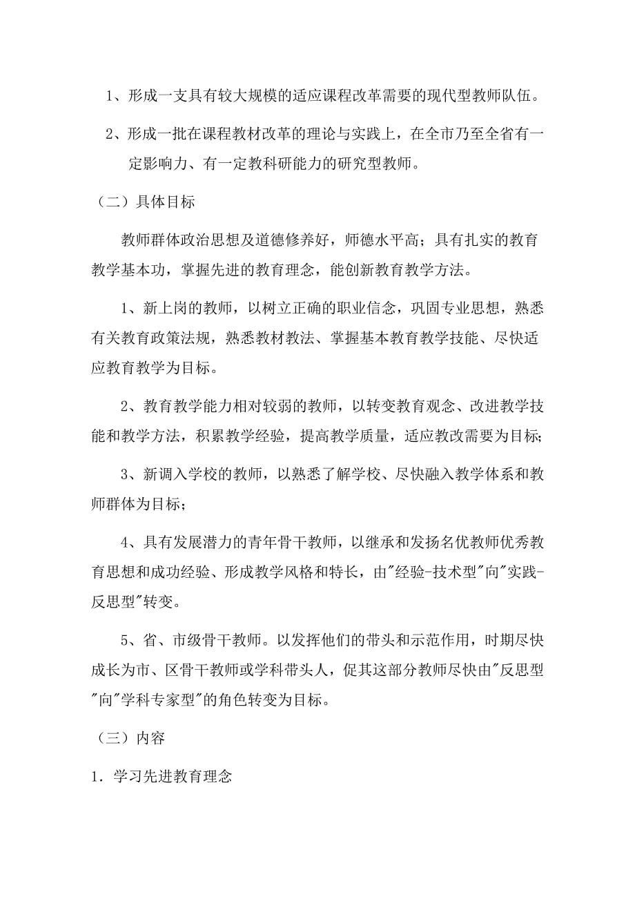 教师培训制度及方案_第5页