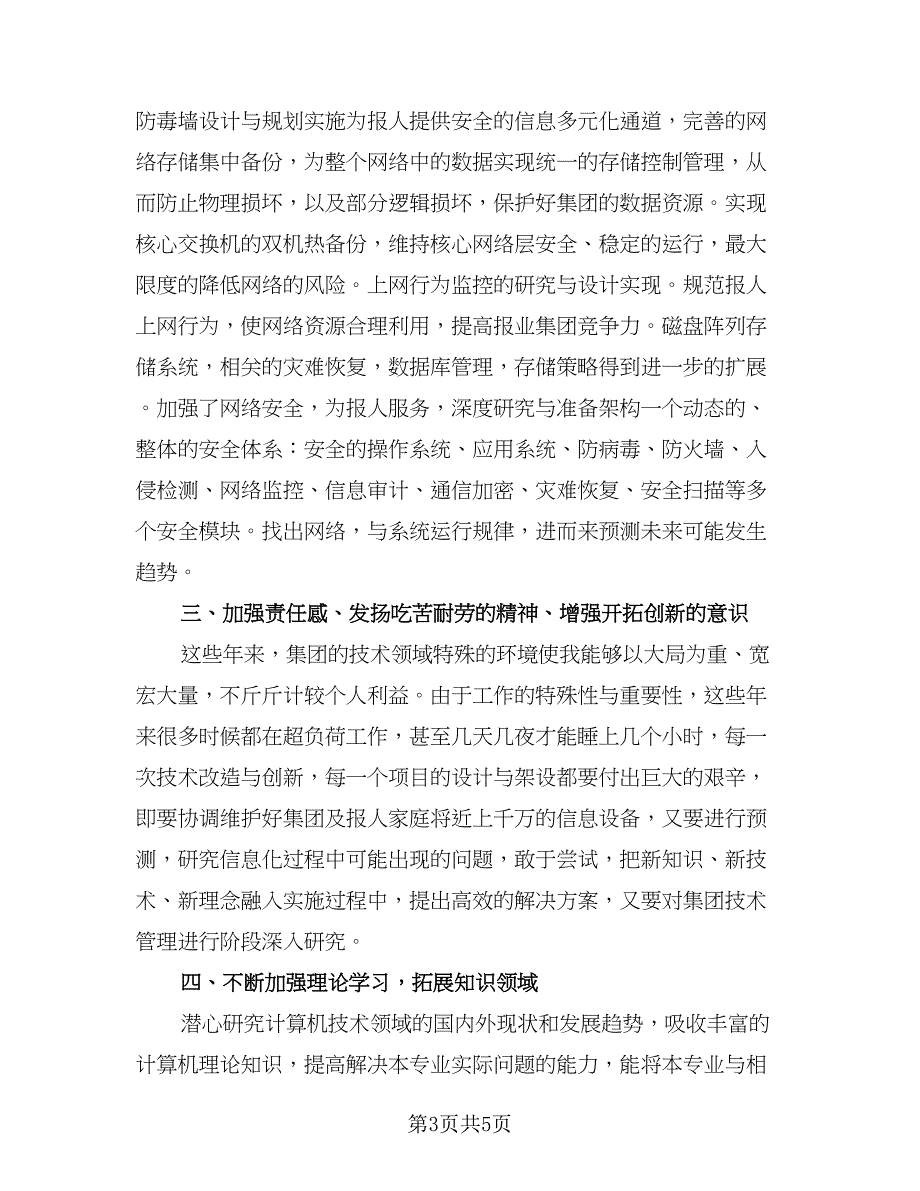 2023网络工程师个人年终工作总结样本（二篇）.doc_第3页