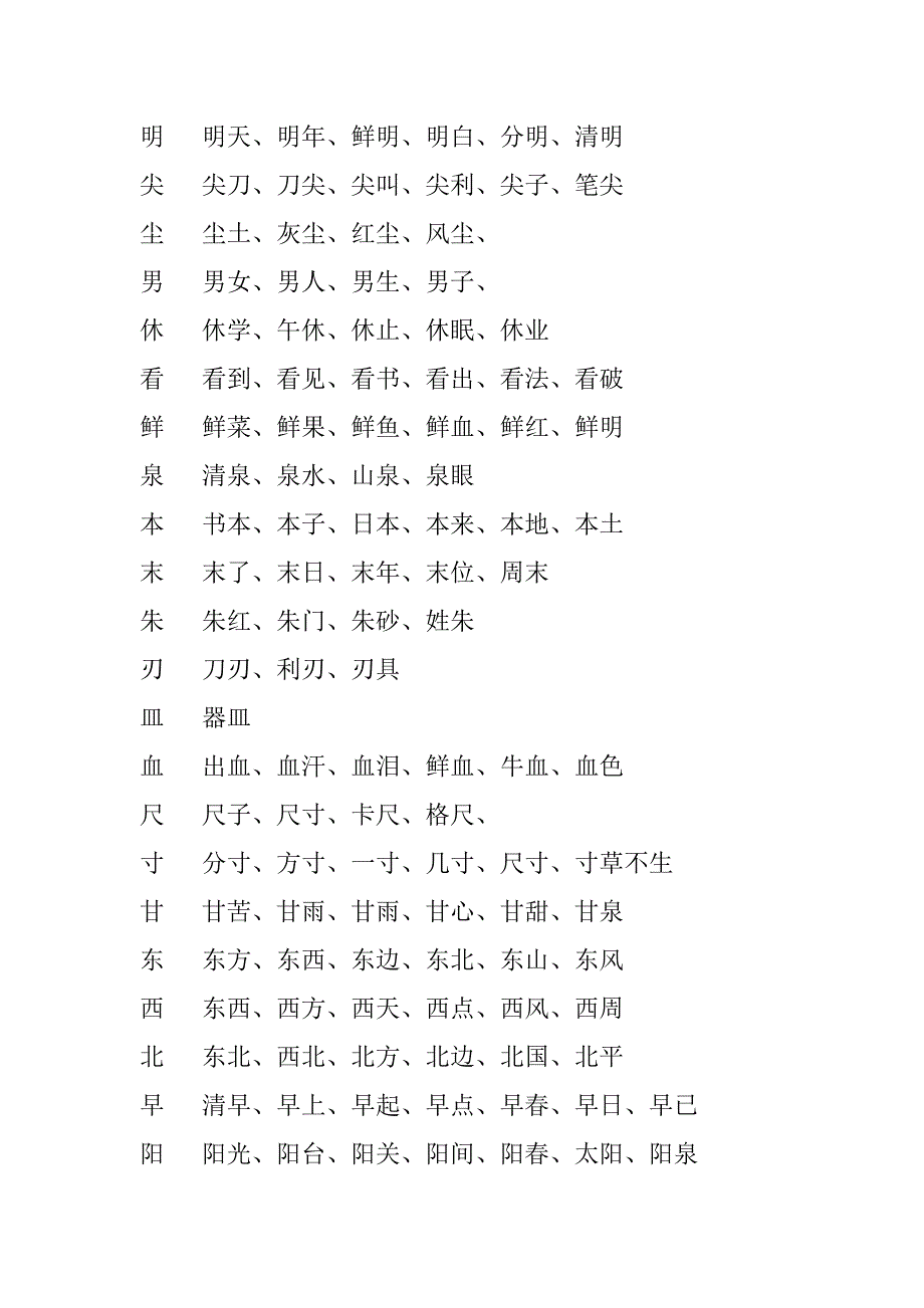 一年级下册生字组词大字_第1页