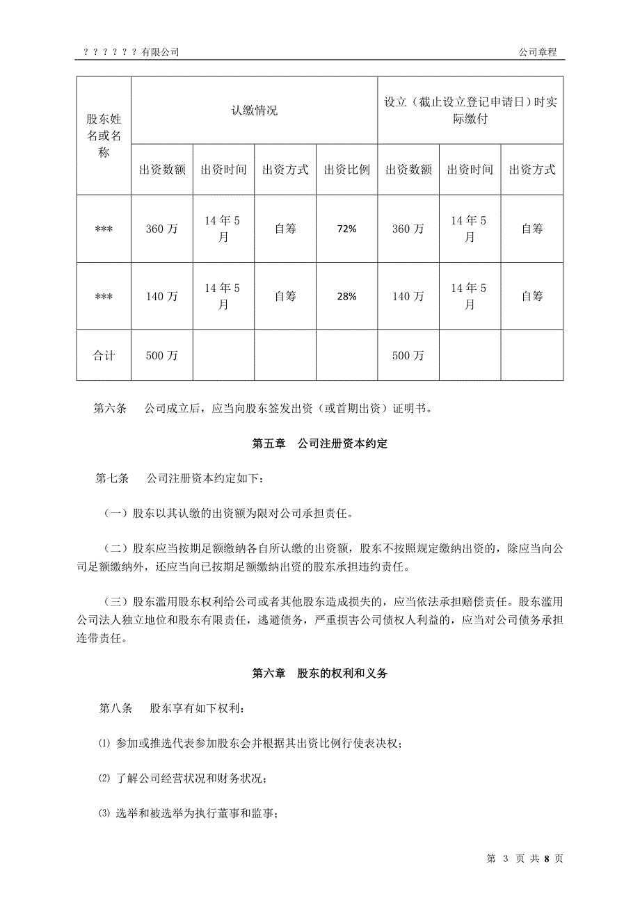 西安有限公司章程范本_第3页