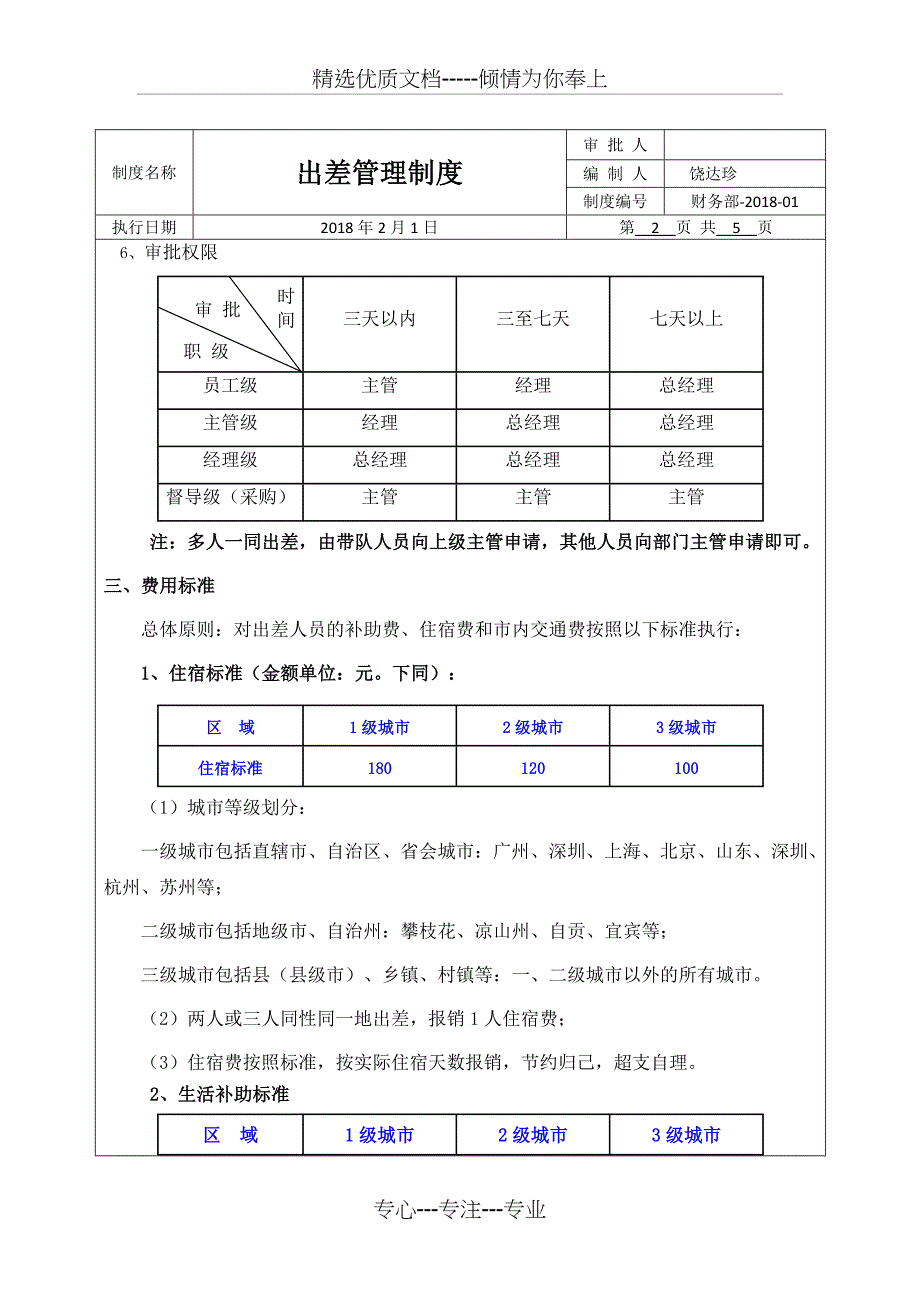 出差管理制度和流程2018_第2页