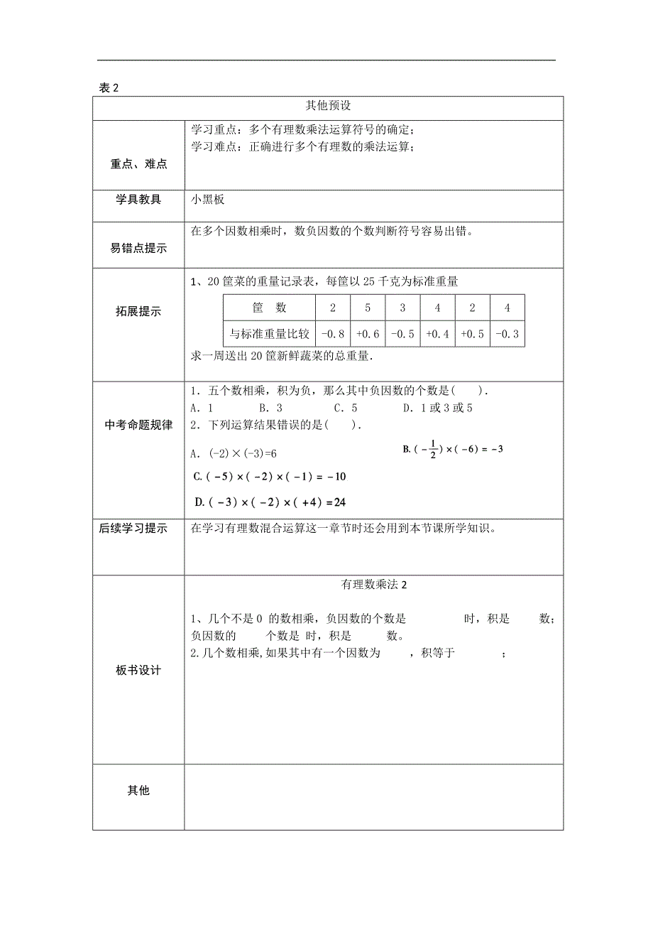 有理数的乘法预习案.doc_第4页