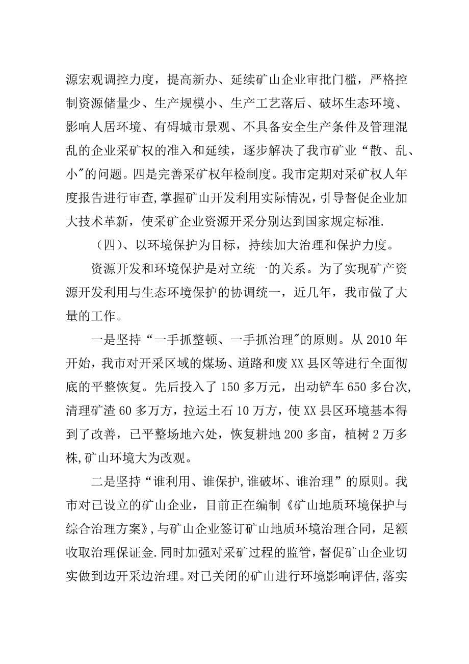 国土资源局矿产资源管理工作汇报.docx_第5页