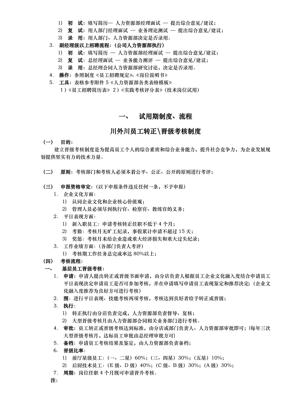 餐饮人力资源部标准化运作手册范本_第4页