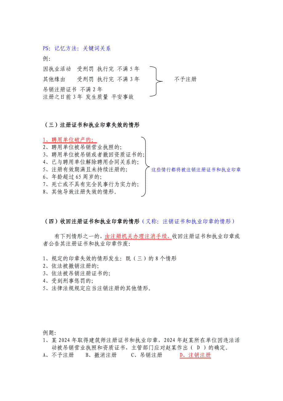 2024--二级建造师法律法规考试绝对最新重点_第4页