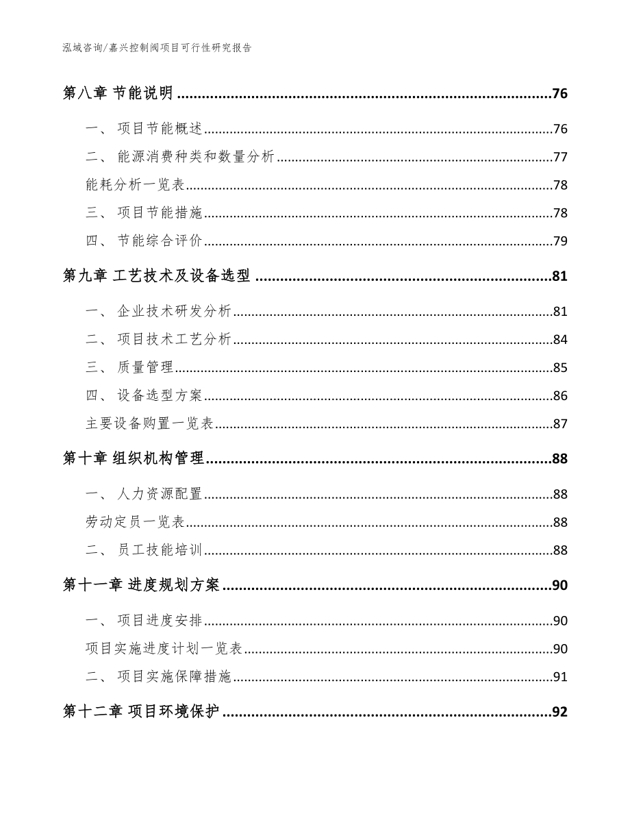 嘉兴控制阀项目可行性研究报告_范文模板_第4页