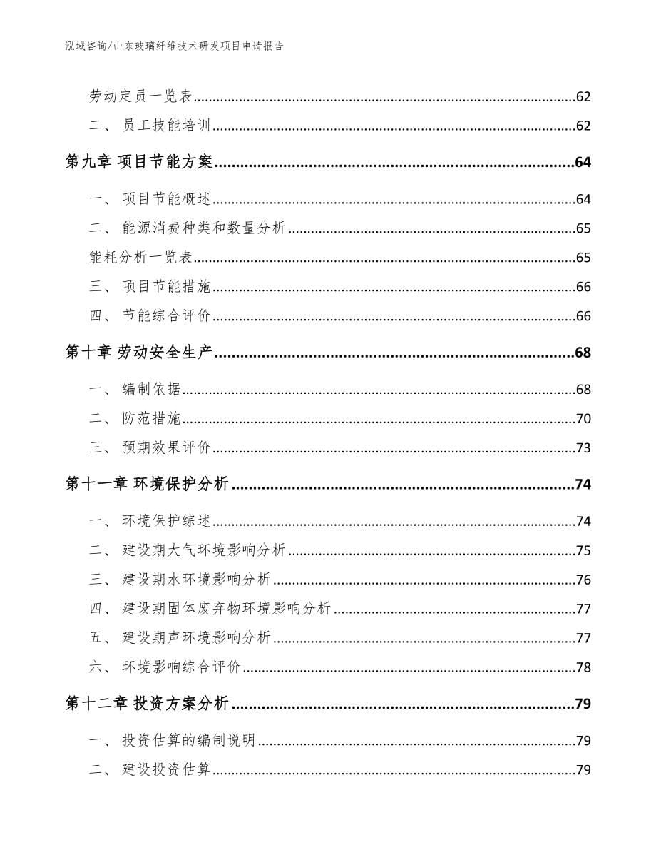 山东玻璃纤维技术研发项目申请报告范文参考_第5页