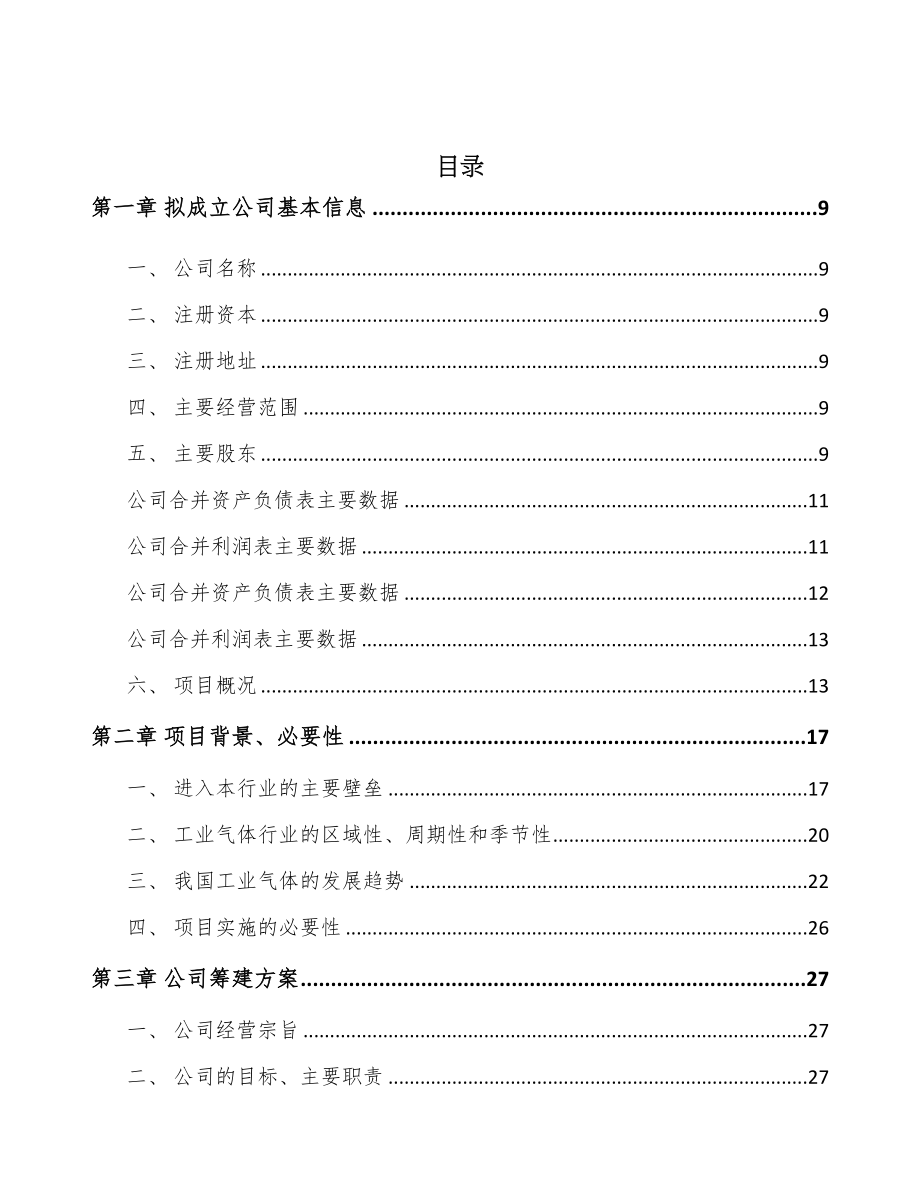 海南关于成立工业气体公司可行性研究报告(DOC 94页)_第2页