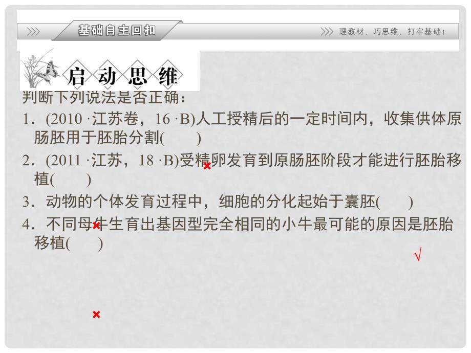 安徽省高考生物总复习 专题3 胚胎工程配套课件 新人教版选修3_第2页