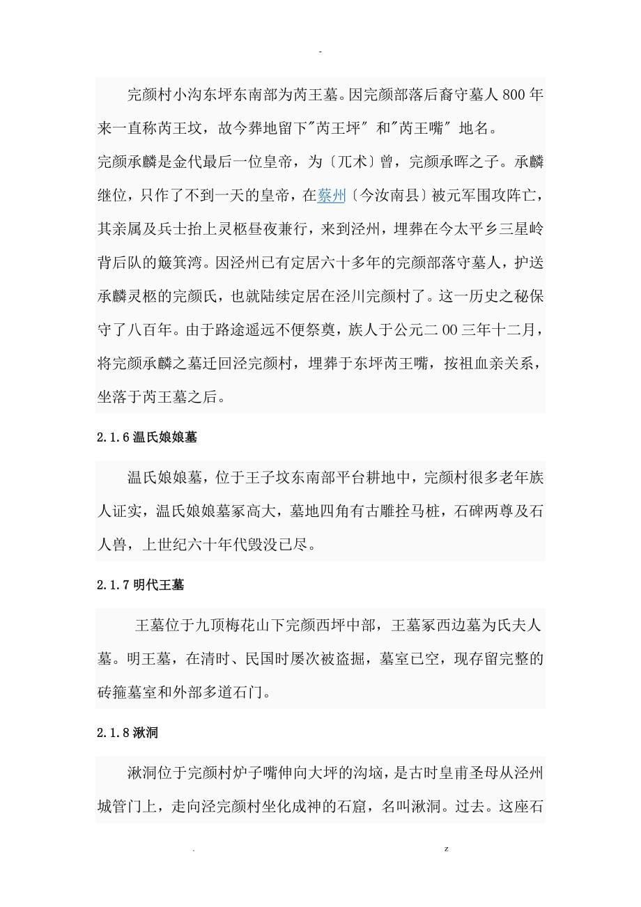 泾川县完颜民俗文化村旅游文化研究报告_第5页