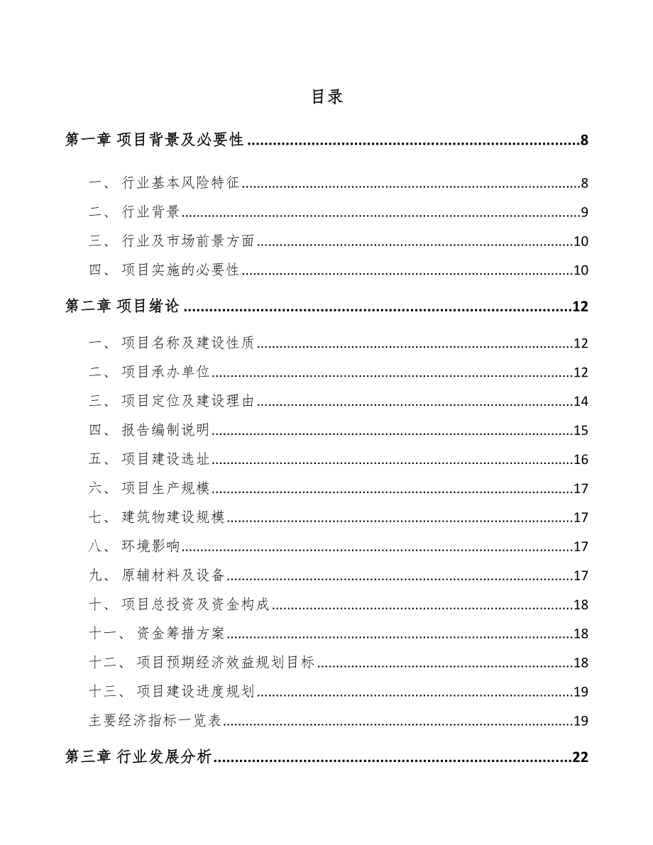 长春鞋业智能设备项目可行性研究报告_第1页