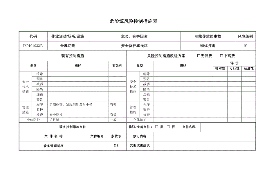 危险源风险控制措施表_第3页