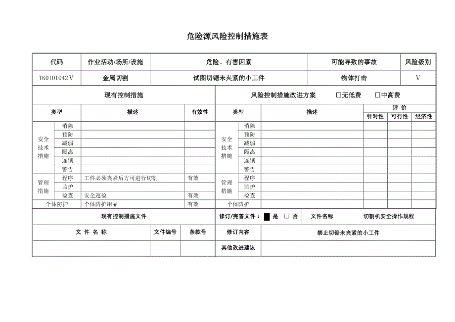 危险源风险控制措施表_第4页