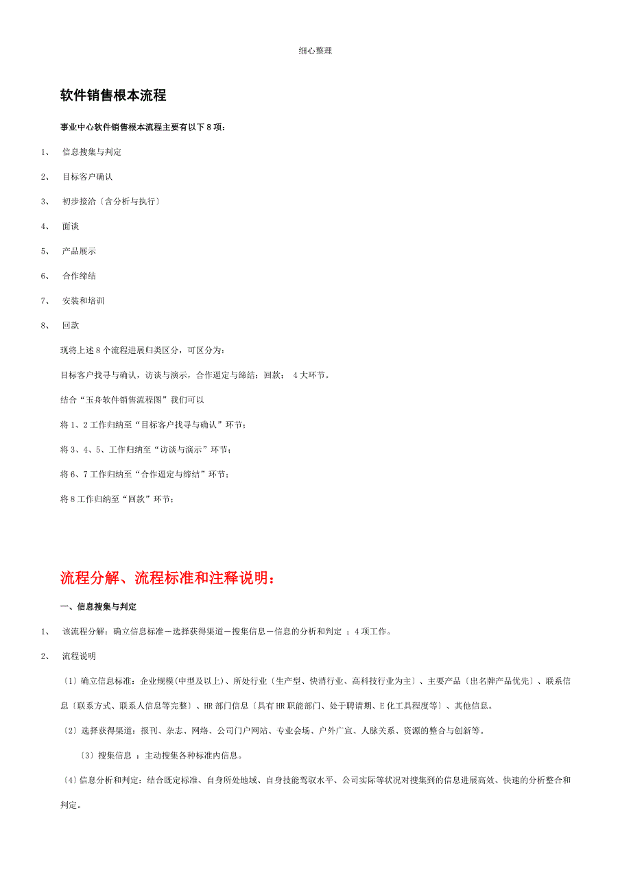 软件销售基本流程_第1页