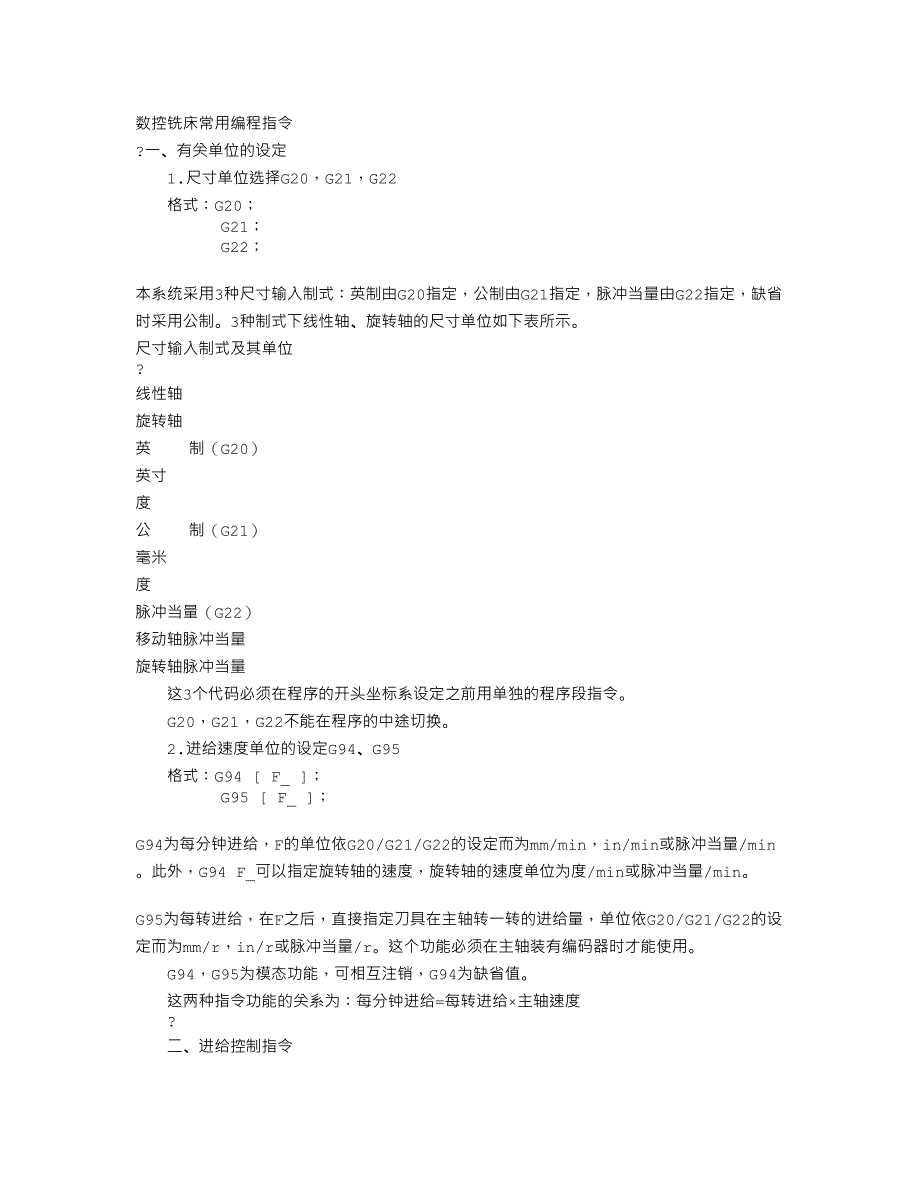 数控铣床常用编程指令_第1页