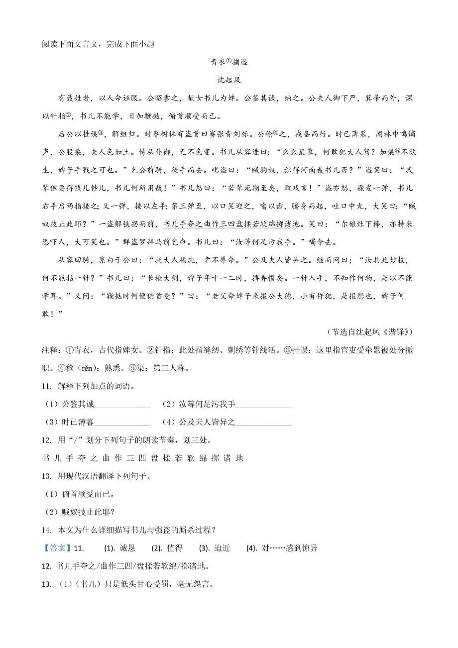 2021年江苏省盐城市建湖县中考一模语文试题.doc_第5页