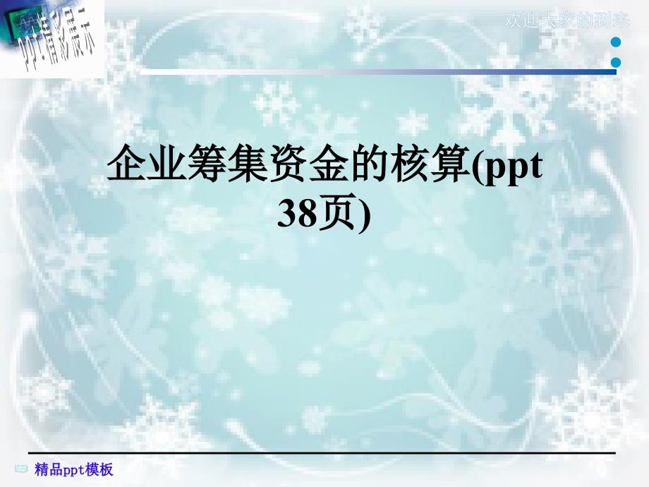 企业筹集资金的核算(ppt-38页)课件_第1页