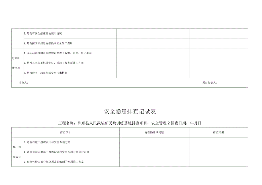 安全隐患排查记录表_第2页