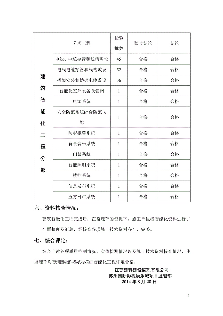 工程质量评估报告(智能化).doc_第5页