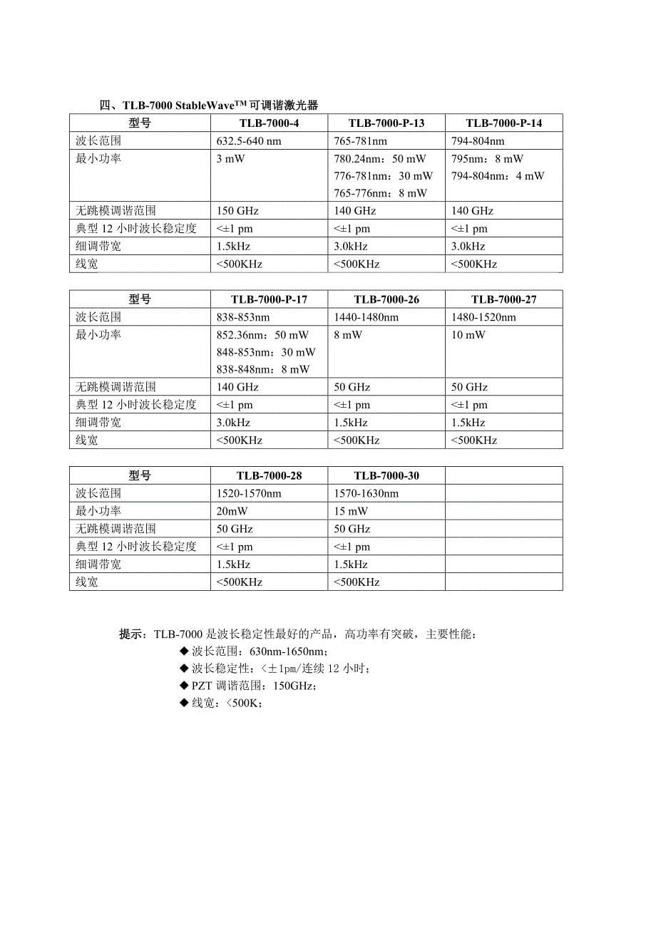 Focus可调谐激光器选型指南_第5页