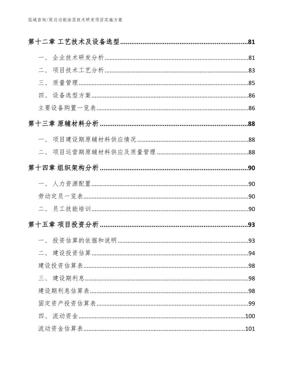 延边功能涂层技术研发项目实施方案范文参考_第5页