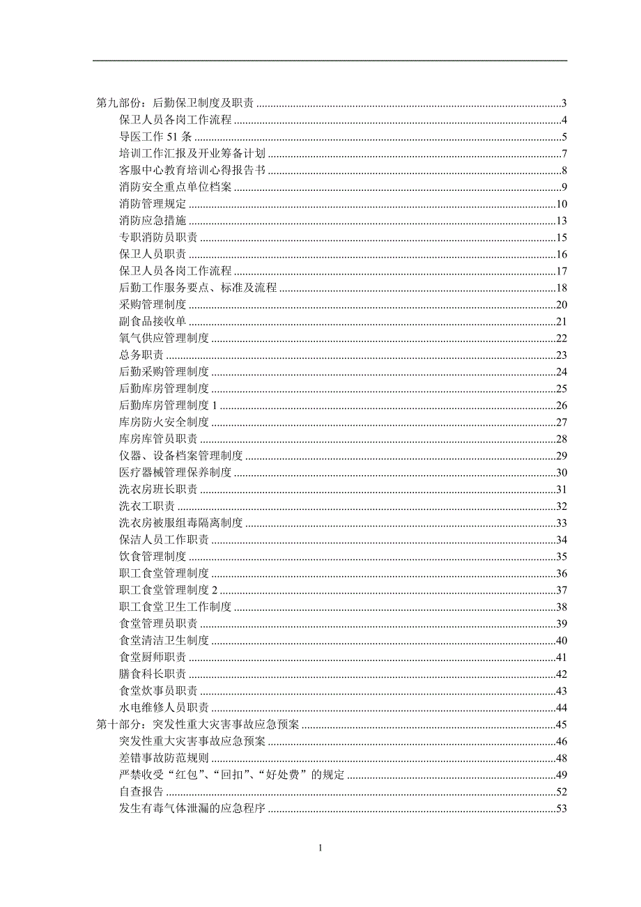 民营医院全部规章制度后勤_第1页
