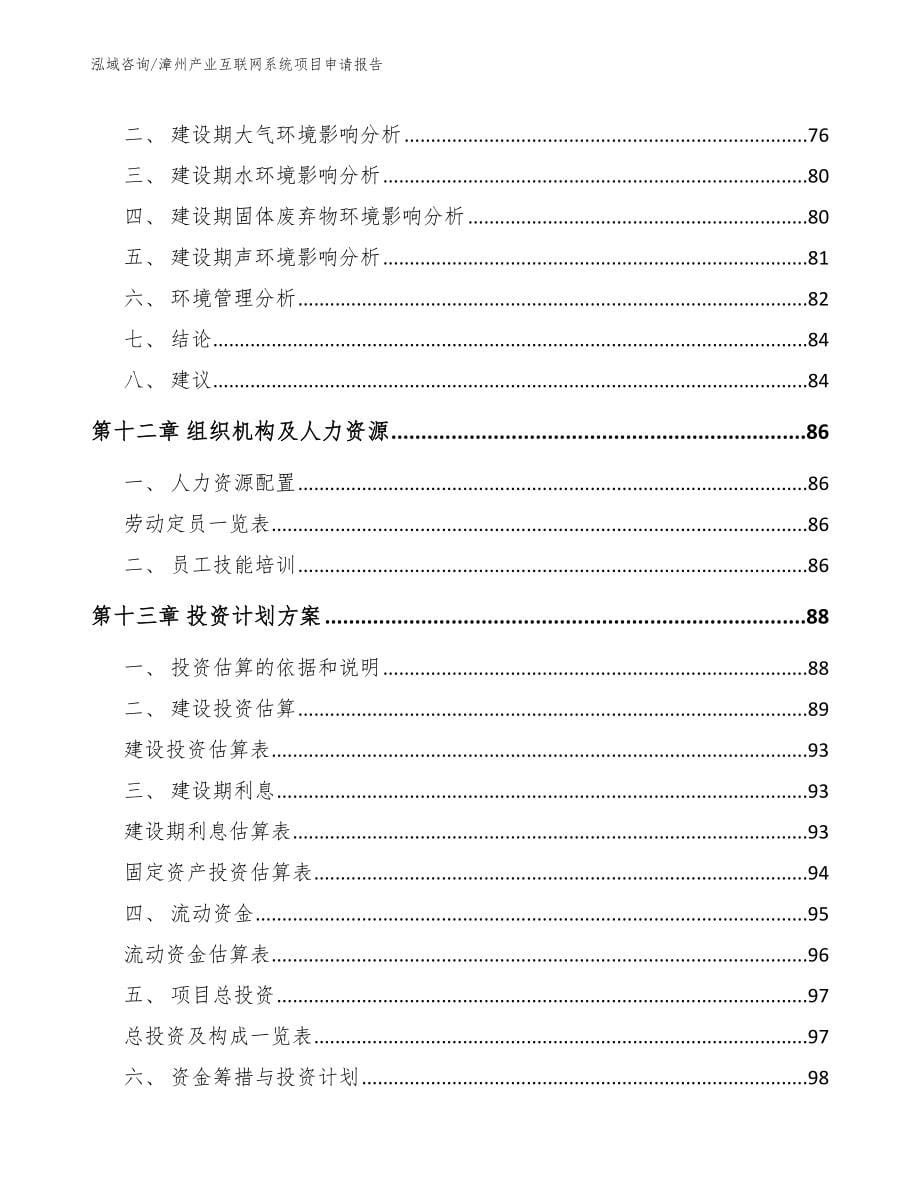 漳州产业互联网系统项目申请报告_第5页