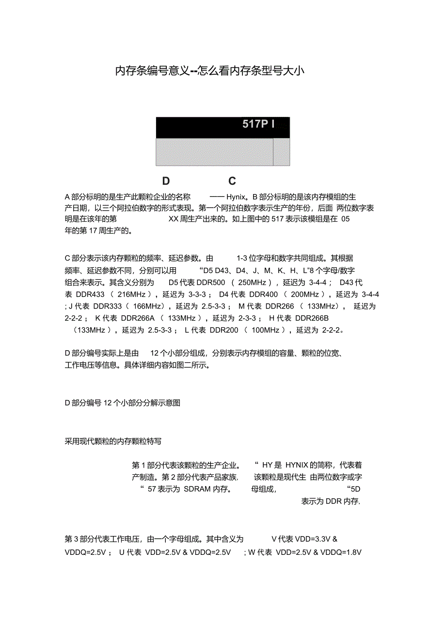 内存条编号意义--怎么看内存条型号大小_第1页