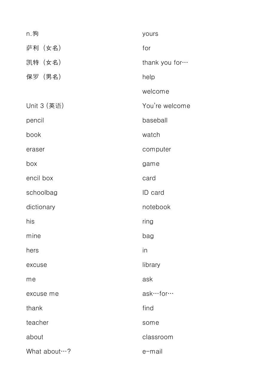 2012年新版新目标七年级英语单词检测units 1-7.doc_第5页