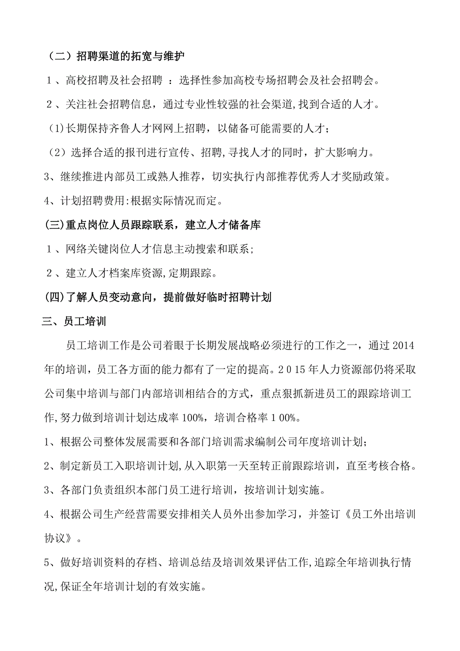 人力资源工作计划DOC_第2页