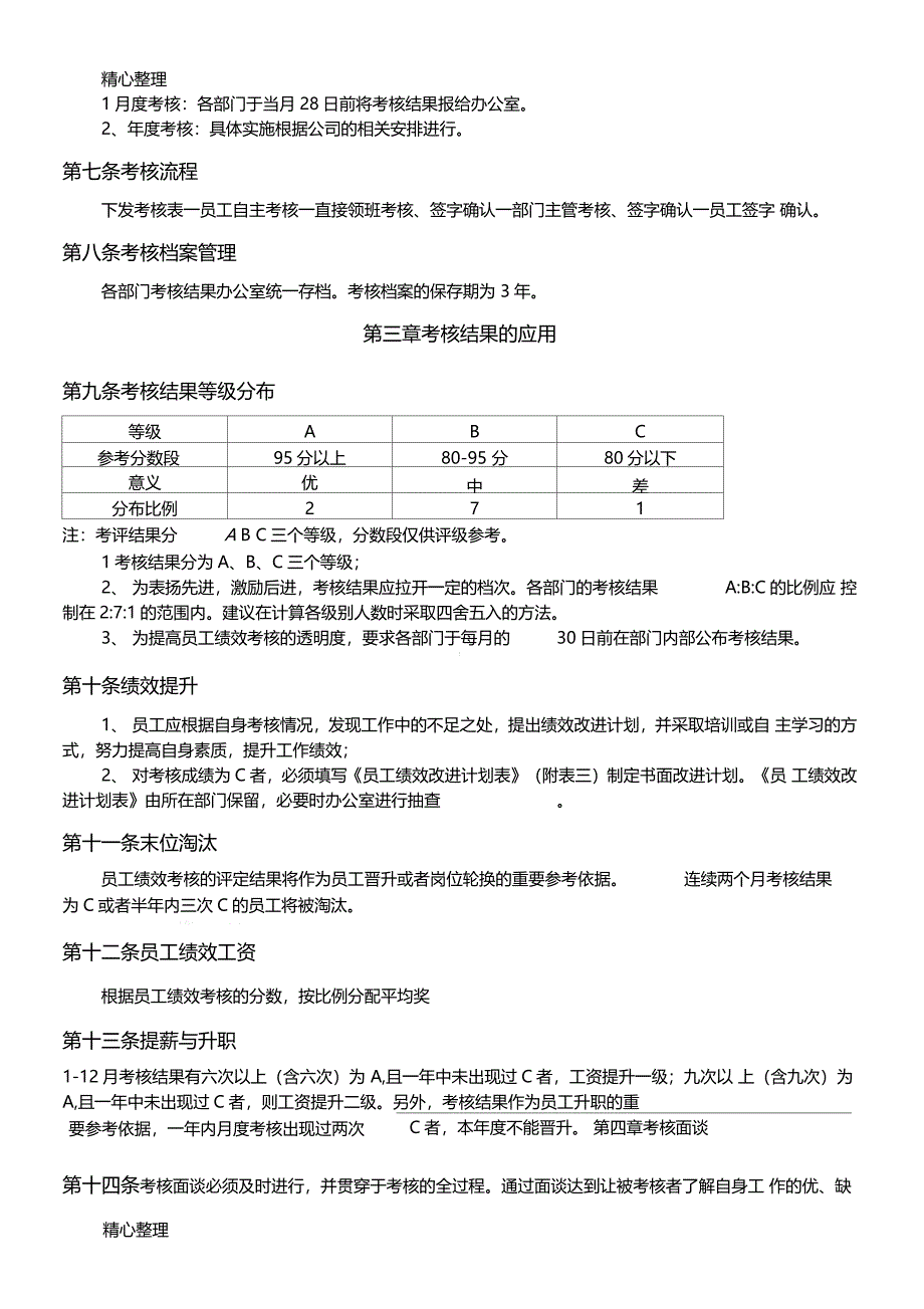 超绩效考核管理制度守则_第4页