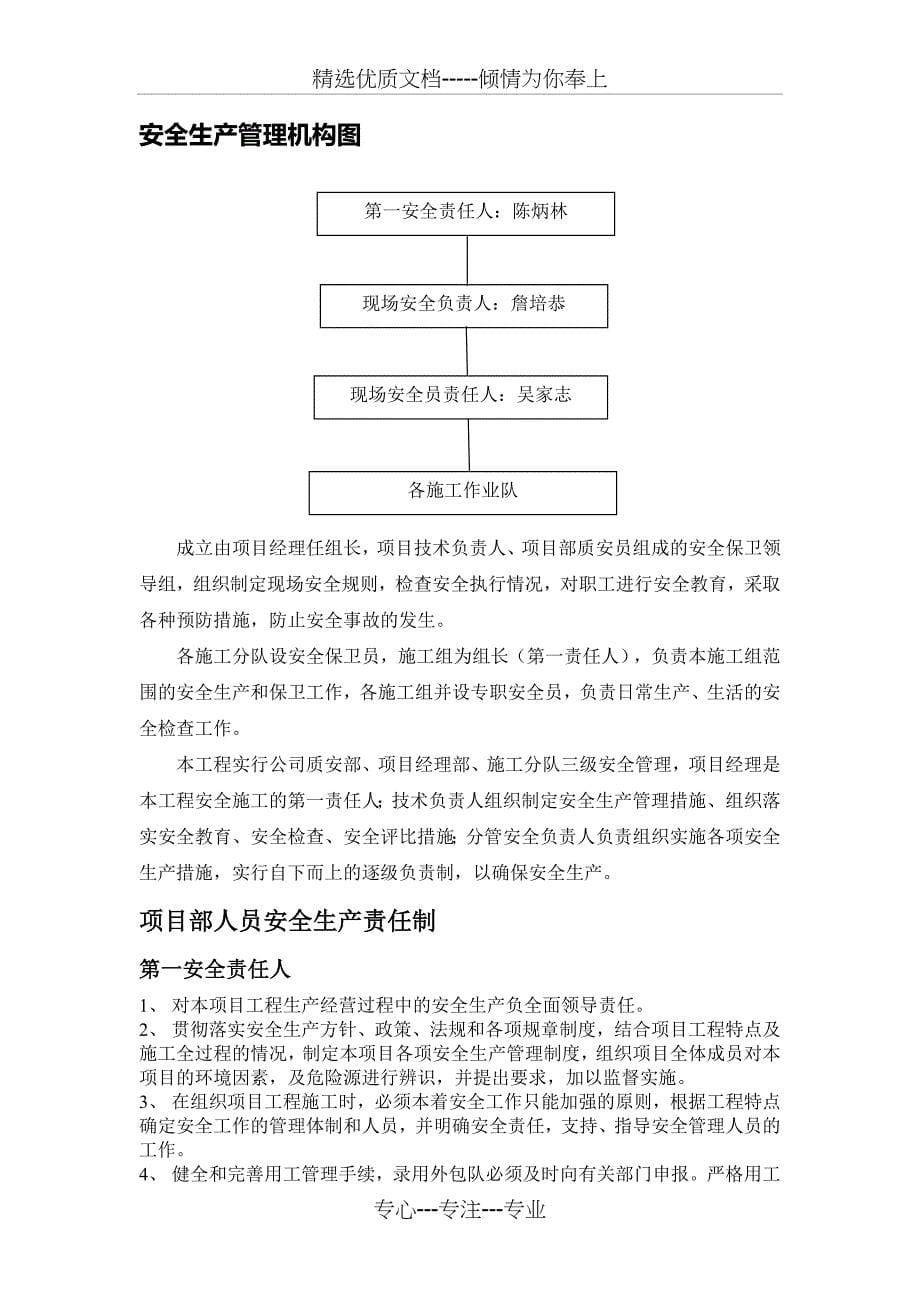 安全生产管理组织机构及职责_第5页