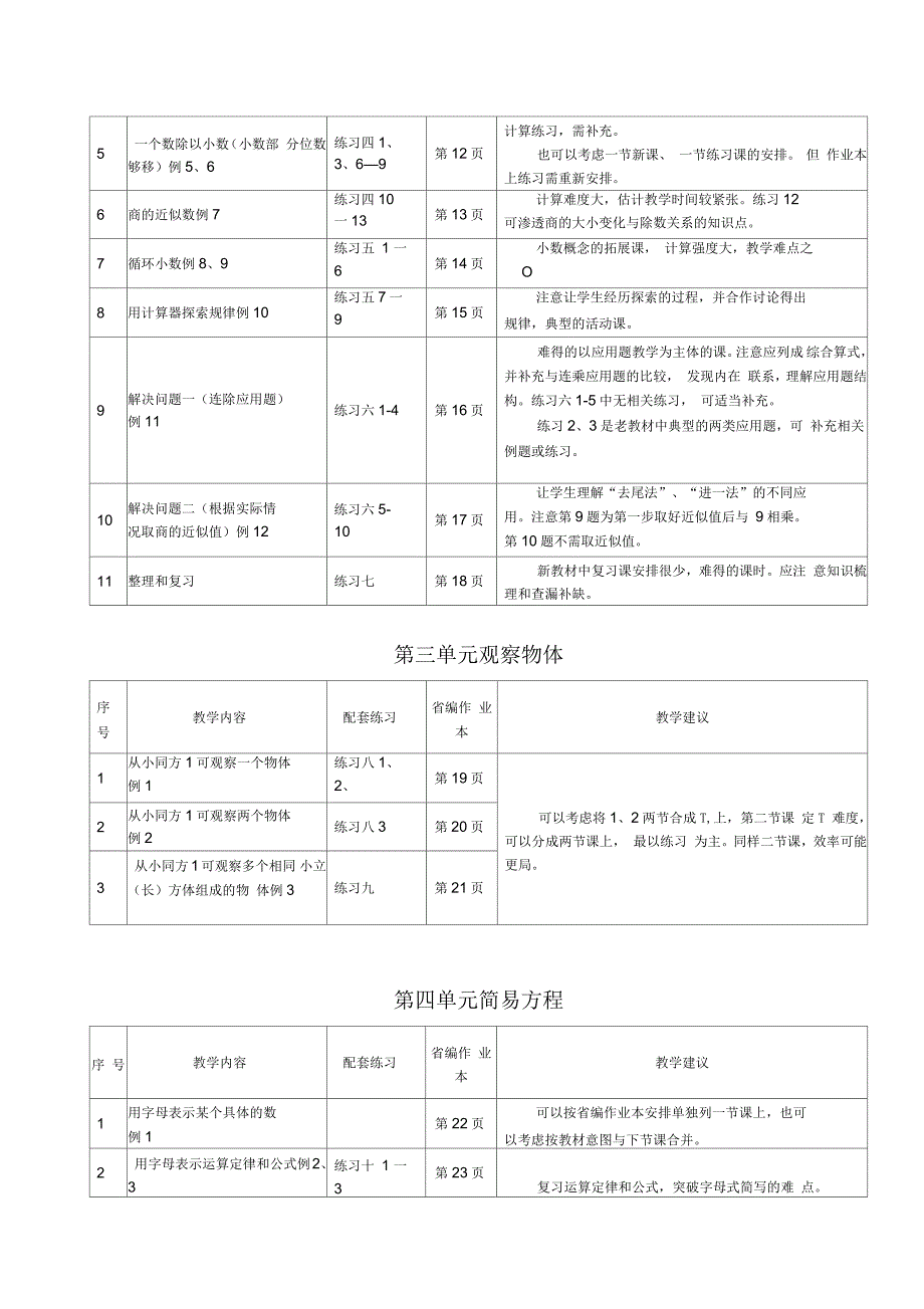 人教版小学数学五年级上册分课时教材分析_第2页