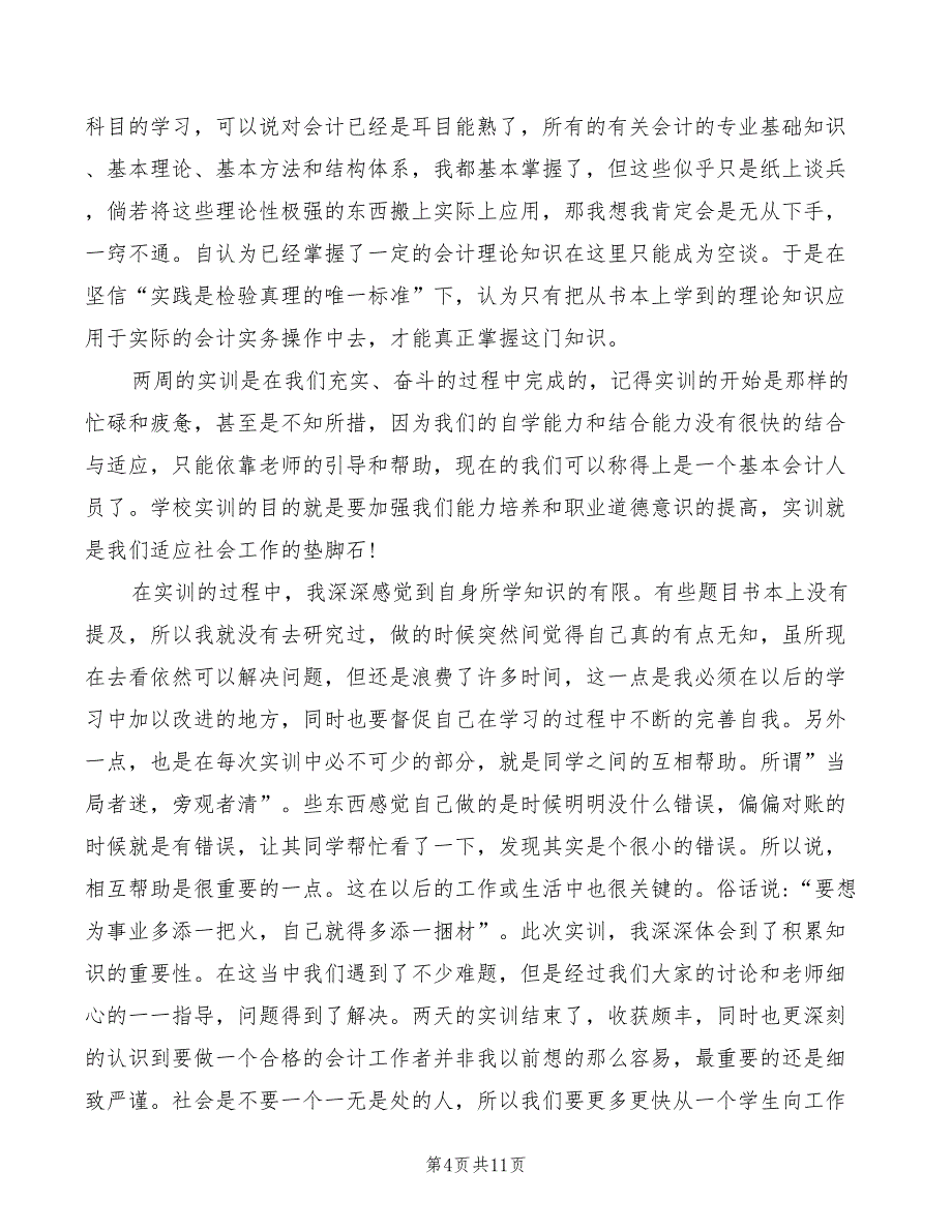 2022年会计电算化学习心得体会范文_第4页