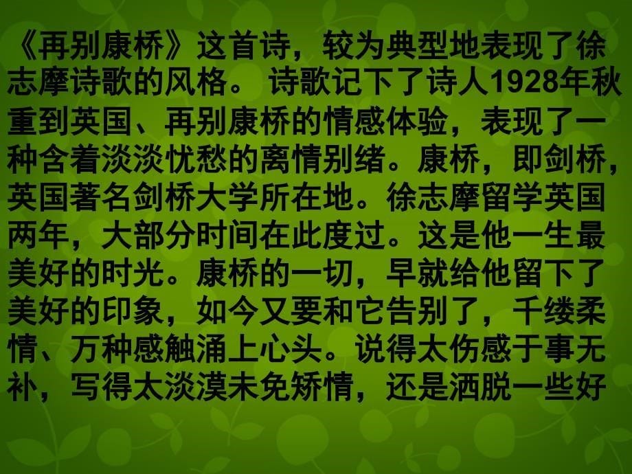 高中语文 2诗两首 再别康桥课件 新人教版必修1_第5页