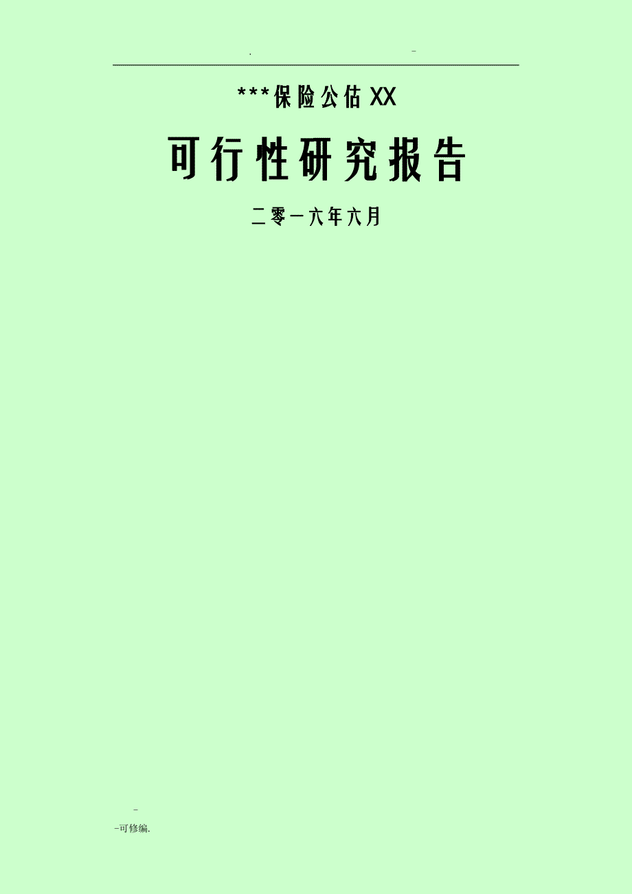 保险公估有限公司可行性研究报告_第1页