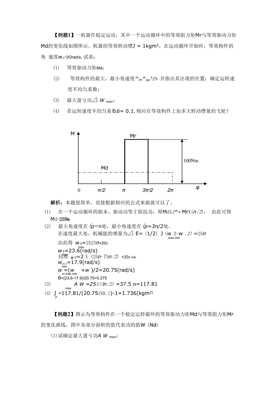 机械原理考研讲义六(机械的运转及其速度波动的调节)_第4页