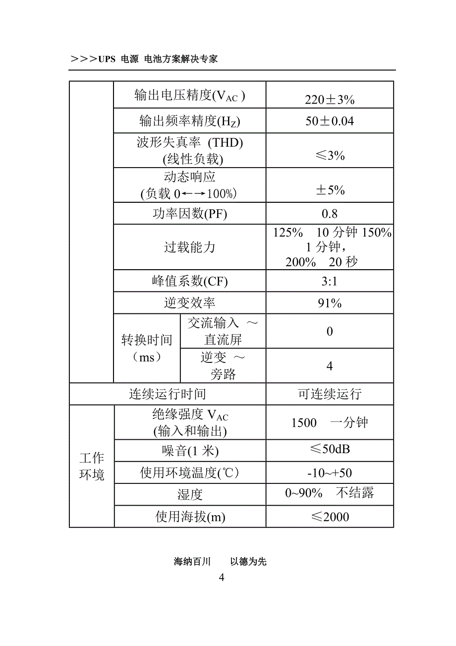 电力在线UPS使用说明书_第4页