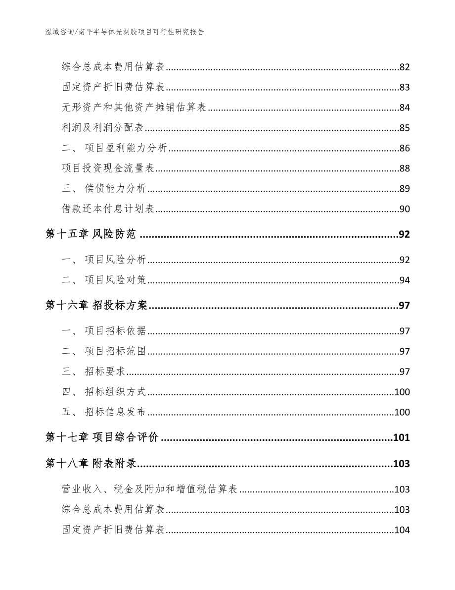 南平半导体光刻胶项目可行性研究报告_第5页