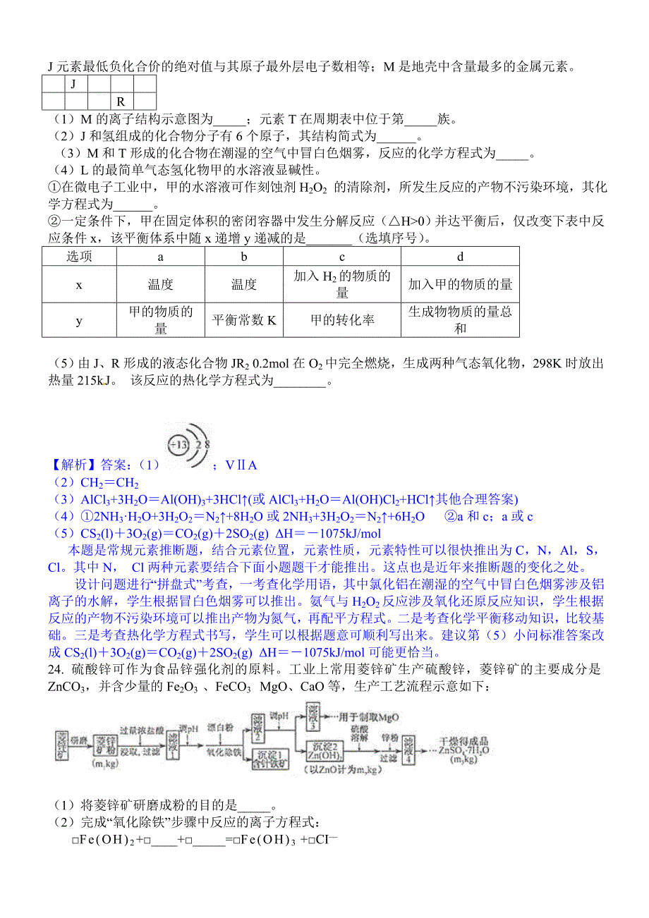 2010年高考福建卷理综化学详解与评析_第3页