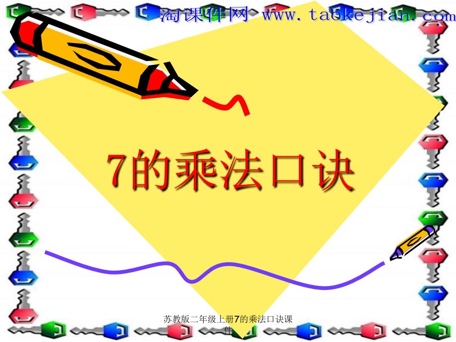 苏教版二年级上册7的乘法口诀课件_第1页