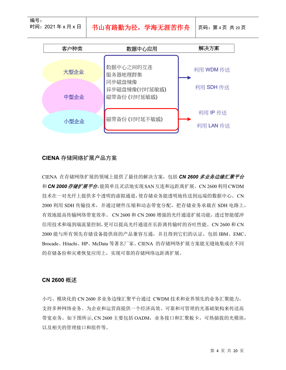 CIENA存储网络扩展方案_第4页