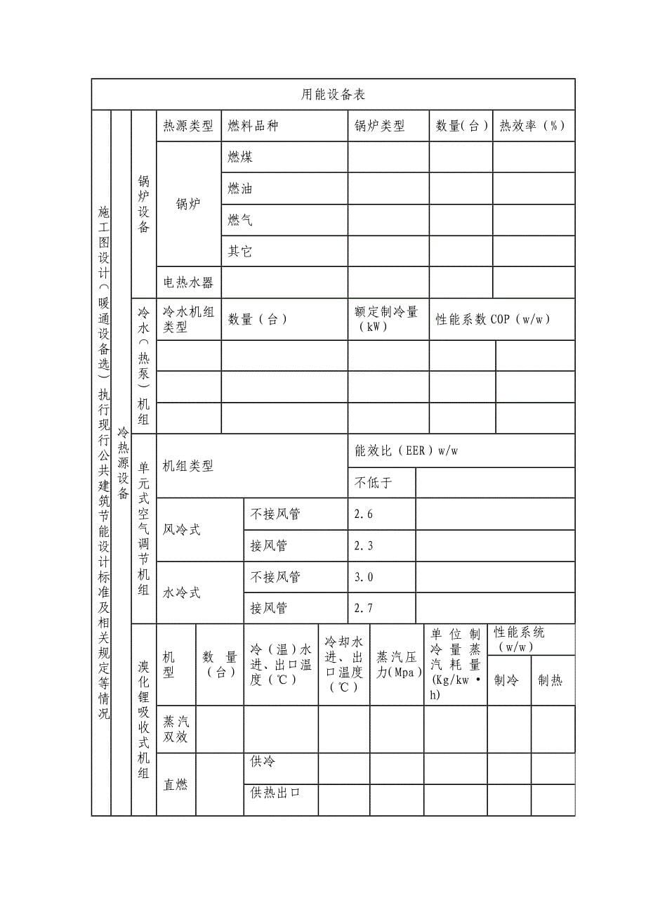 河南省建筑节能设计审查备案表_第5页
