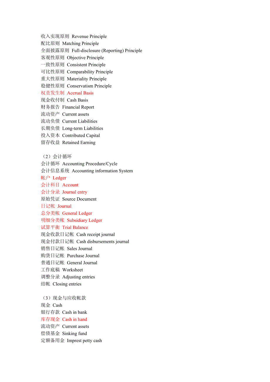 财会名词汉英对照表_第2页