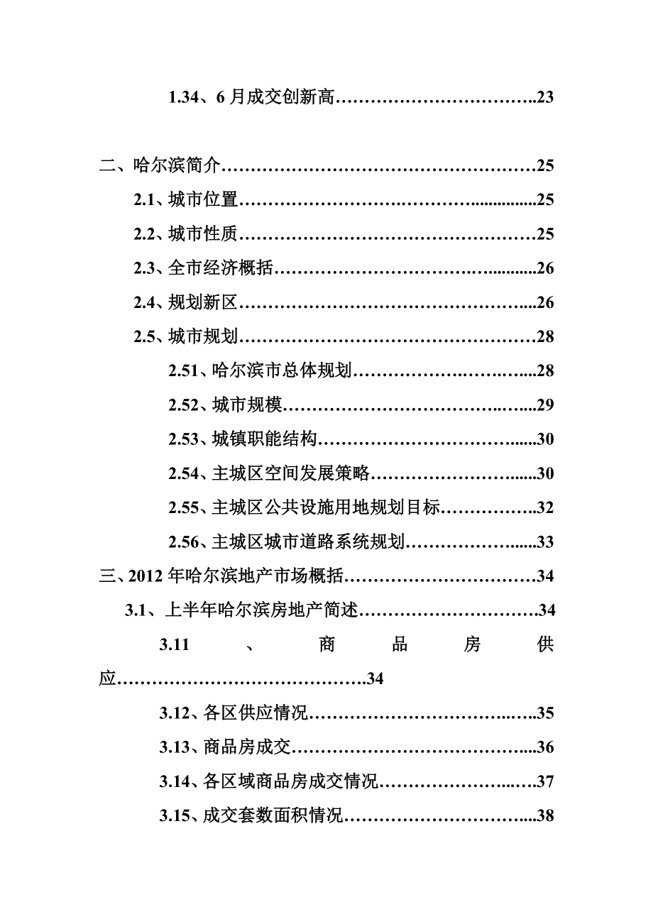 哈尔滨市上半年房地产项目市场分析报告64页_第3页